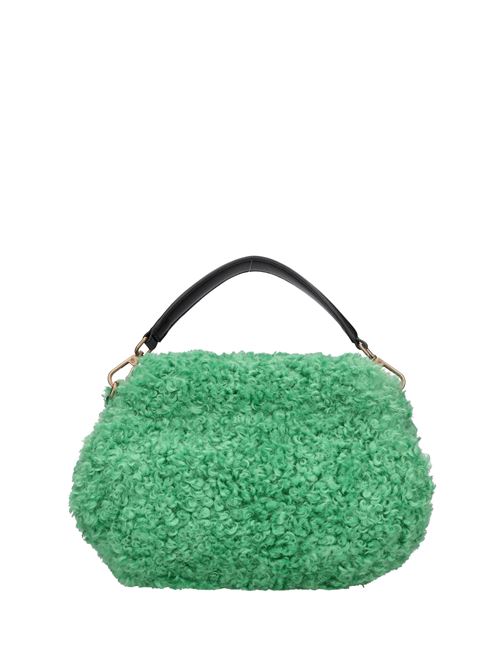 Borsa in ecopelliccia LA CARRIE | TEDDY MED.HAND BAGVERDE-NERO